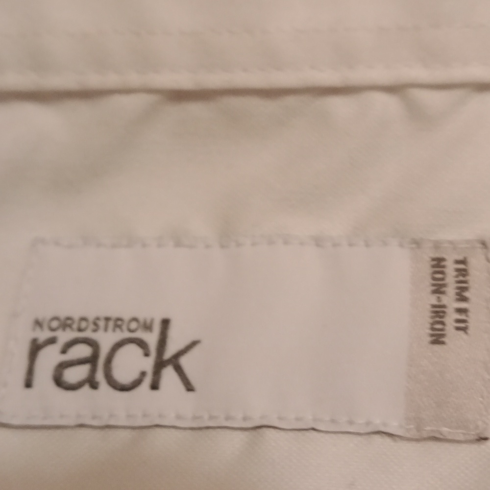 Nordstrom Men's Pima Cotton White Dress Shirt, 18.5"/36-37, Excellent Condition